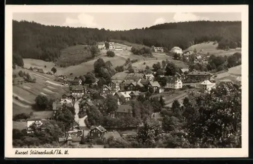 AK Stützerbach /Th. W., Vogelschau auf den Ort