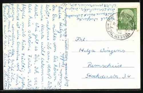 AK Hillnhütten /Siegen, Panorama des Ortes aus erhöhter Position