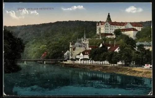 AK Gera, Blick auf Schloss Osterstein