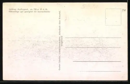 AK Lützel / Hilchenbach, Teilansicht des Ortes mit Umgebung
