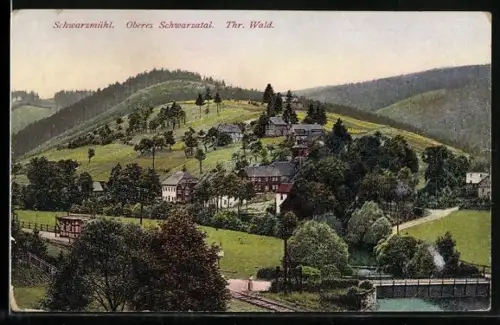 AK Schwarzmühle, Totalansicht der Ortschaft