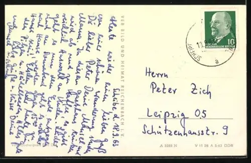 AK Limbach am Rennsteig, Mit Panoramen des Ortes und Gasthof Limbach