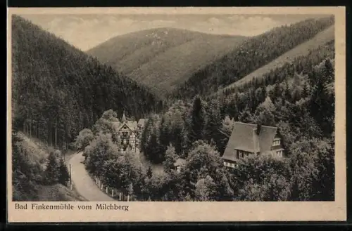 AK Allersdorf / Grossbreitenbach, FDGB-Erholungsheim Bad Finkenmühle vom Milchberg aus