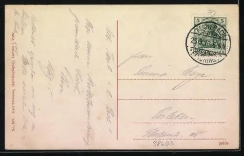 AK Bad Ilmenau, Teilansicht des Ortes und seiner Umgebung