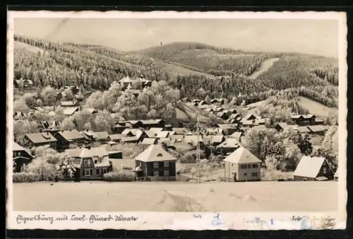 AK Elgersburg, Panorama des Ortes im Winter