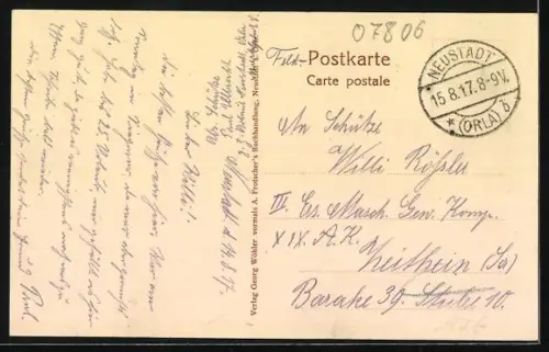 AK Neustadt a. Orla, Gamsenteich vom Ufer aus