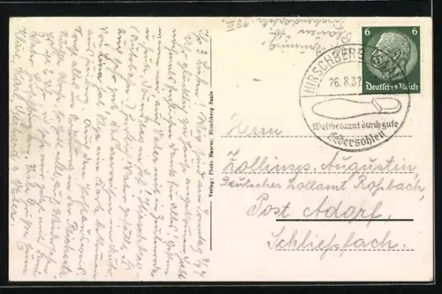 AK Hirschberg /Saale, Blick von der Kaiserhöhe