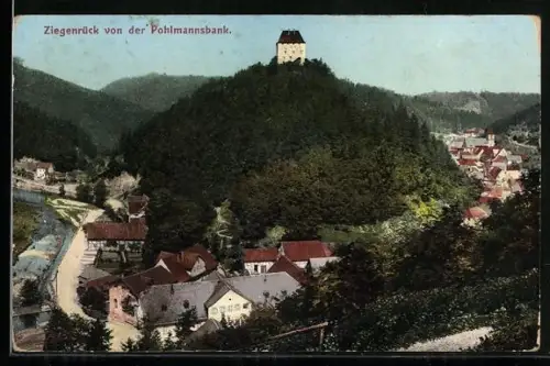 AK Ziegenrück / Saaletal, Blick von der Pohlmannsbank