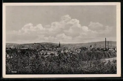 AK Gera, Ortsansicht aus der Ferne