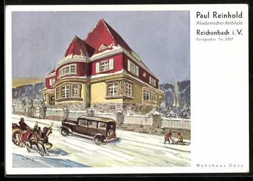 AK Reichenbach i. V., Wohnhaus Götz