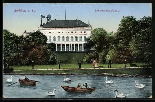 AK Zwickau i. Sa., Schwanenschloss
