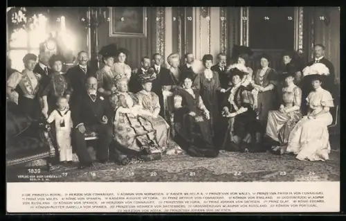 AK Grossherzog Wladimir von Russland, Kaiser Wilhelm II., Herzog von Connaught, Königin von Portugal