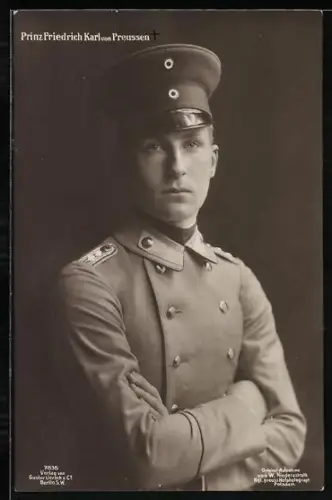 AK Prinz Friedrich Karl von Preussen in Uniform
