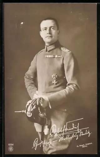 AK Adolf Friedrich, Grossherzog von Mecklenburg-Strelitz, in Uniform