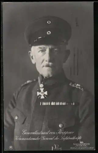 Foto-AK Sanke Nr. 505: Generalleutnant von Hoeppner in Uniform