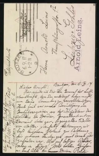 Foto-AK Sanke Nr. 505: Generalleutnant von Hoeppner in Uniform