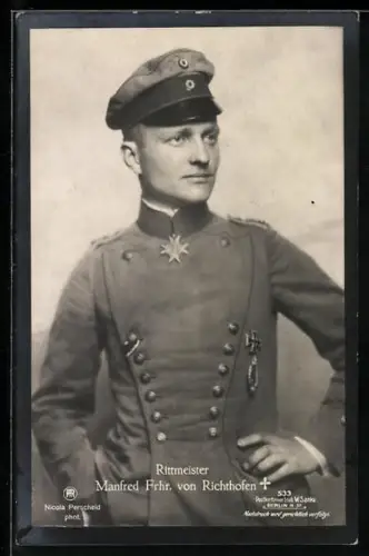 AK Sanke Nr. 533: Rittmeister Manfred Frhr. von Richthofen in Uniform