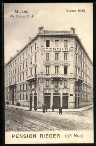 AK Milano, Pension Rieger, Via Boccaccio 4