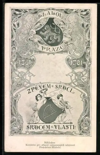 Künstler-AK Prag / Praha, Plahol v Praze 1901, Zpevem k Sprocl