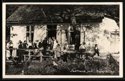 AK Agfalva / Agendorf, Gasthaus zur Angermühle