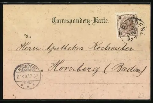 Lithographie Brand /Vorarlberg, Gasthof und Pension Beck, Seesaplana