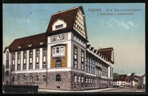 AK Feldkirch, K. k. Finanzbezirksdirektion für Vorarlberg u. Liechtenstein, Strassenpartie