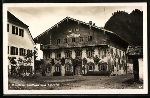 AK Walchsee, Gasthaus zum Schopfer