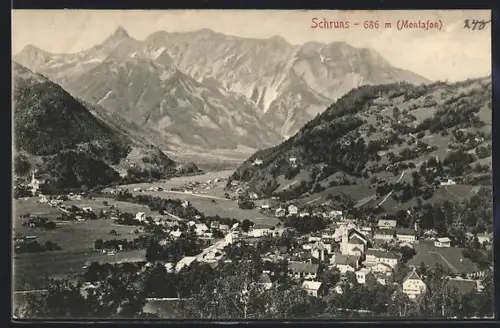 AK Schruns, Gesamtansicht vom Berg aus