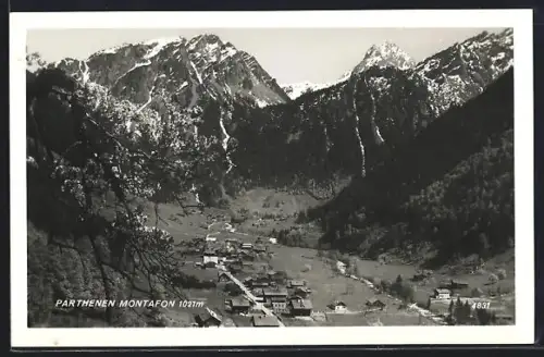 AK Parthenen /Montafon, Blick auf den Ort