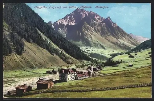 AK Montafon, Gargellen mit Hotel Madrisa