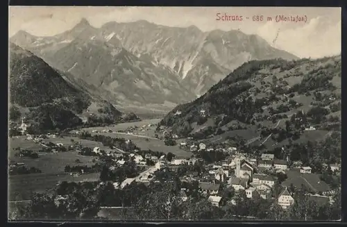 AK Schruns, Gesamtansicht vom Berg aus