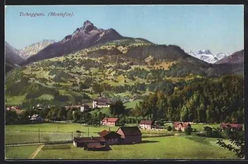 AK Tschagguns /Montafon, Blick zur Kirche