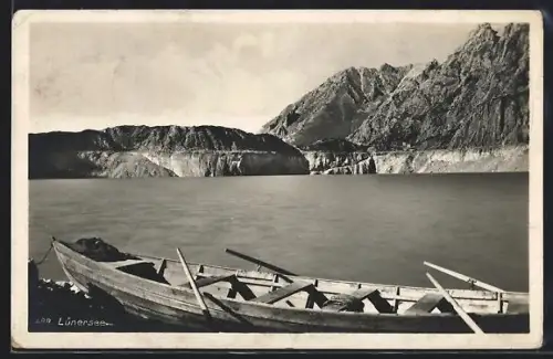 AK Lünersee, Ruderboot auf dem See