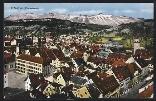 AK Feldkirch, Totale aus der Vogelschau