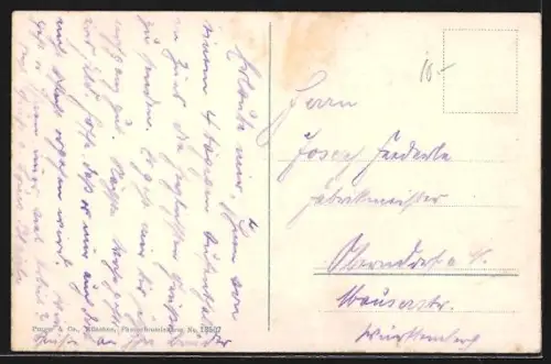 AK Zürs, Ortspanorama mit Umgebung