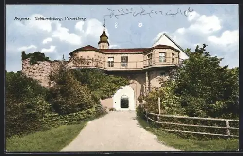 AK Bregenz, Gebhardsberg, Blick zum Ortsrand