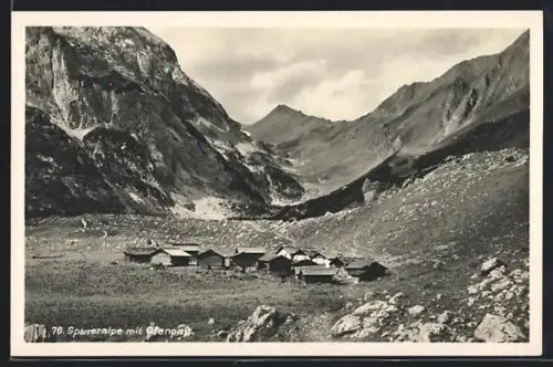 AK Sporreralpe, Ansicht mit Öfenpass