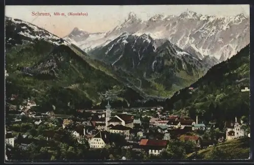 AK Schruns, Blick über Dächer