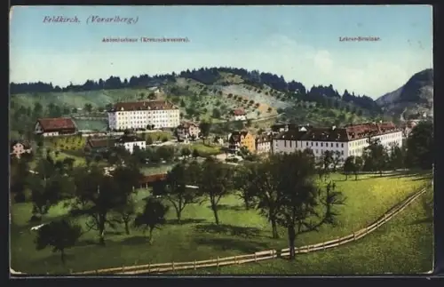 AK Feldkirch /Vorarlberg, Blick auf das Antoniushaus der Kreuzschwestern und das Lehrer-Seminar
