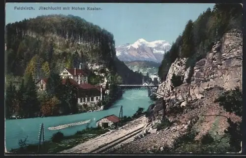 AK Feldkirch, Jilschlucht mit Hohen Kasten