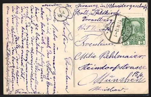 AK Feldkirch, Jilschlucht mit Hohen Kasten