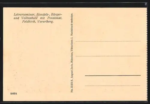 AK Feldkirch, Inneres der Hauskapelle, Lehrerseminar