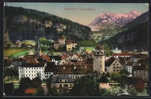AK Feldkirch, Teilansicht der Ortschaft