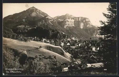AK Dornbirn, Ortsansicht mit Staufen