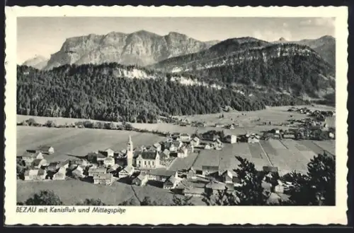 AK Bezau, Ort mit Kanisfluh und Mittagspitze