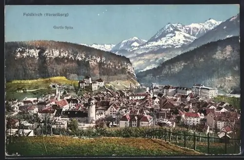 AK Feldkirch, Gesamtansicht mit Gurtis Spitz