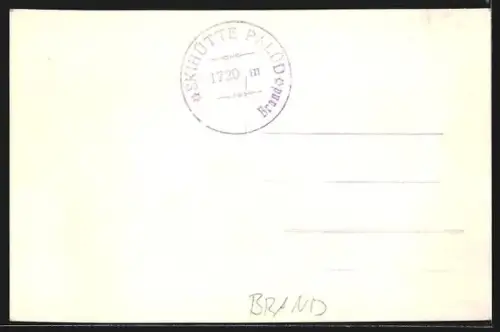 AK Brand, Blick zur Skihütte Palüd und zum Panülerschrofen