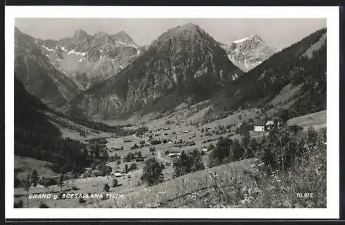 AK Brand, Ortsansicht gegen Scesaplana