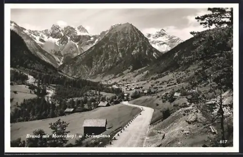 AK Brand, Gesamtansicht mit Mottenkopf und Scesaplana