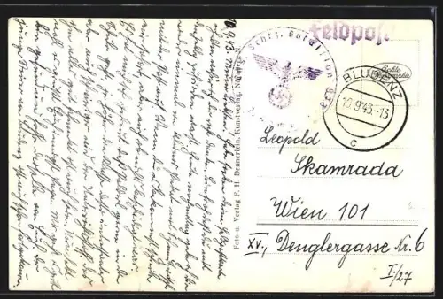 AK Brand, Ansicht der Ortschaft mit Voralbgebirge